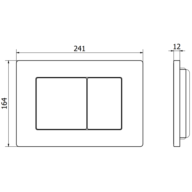Mexen Fenix 03 buton de spălare, crom lucios - 600311