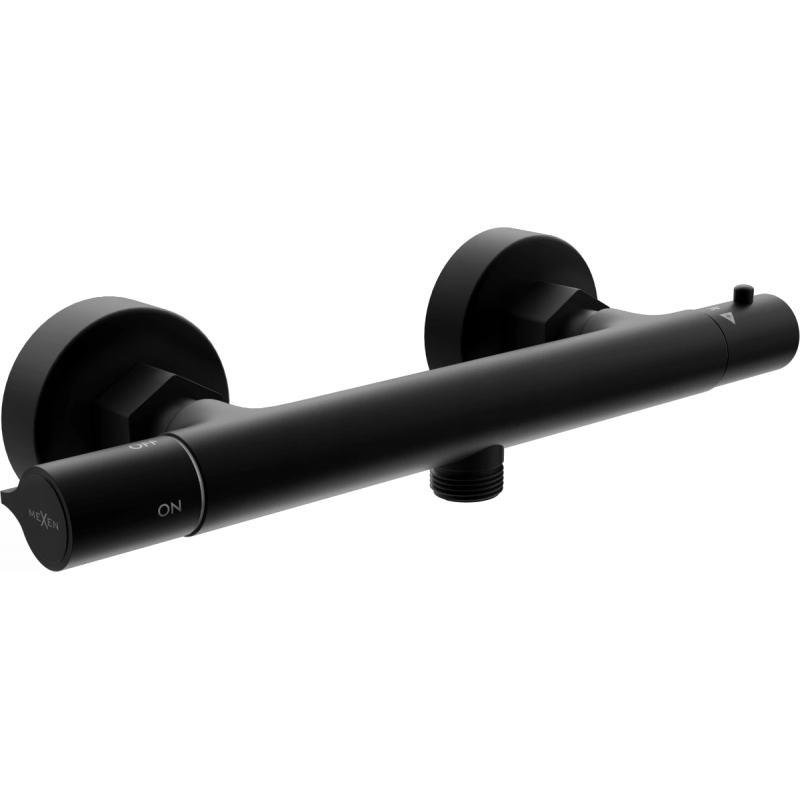 Mexen Slim baterie de duș termostatică, neagră - 77105-70