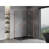 Mexen Mist-H L Duo cabină de duș cu ușă batantă dreapta 95 x 115 cm, transparent, cupru periat - 8A5L-095L-115P-65-00