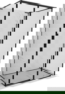 Mexen Rox-3S L 3-falú zuhanykabin jobbos tolóajtóval 140 x 100 cm, fekete keret, fekete - 8C2L-140-100-70-70-3S-P