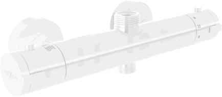 Mexen Kai baterie de duș termostatică, albă - 77150-20