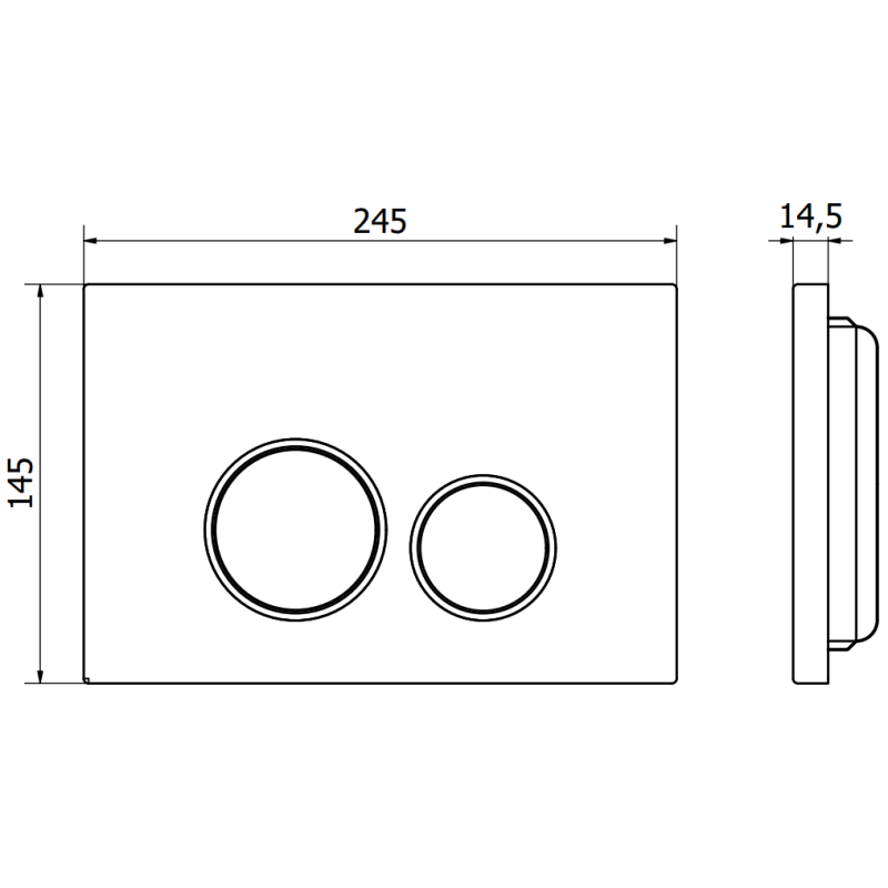Mexen Fenix 05  buton de spălare, crom mat - 600502