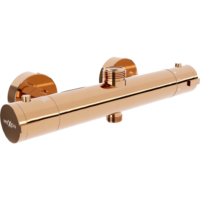 Mexen Kai baterie de duș termostatice, aur roz - 77150-60