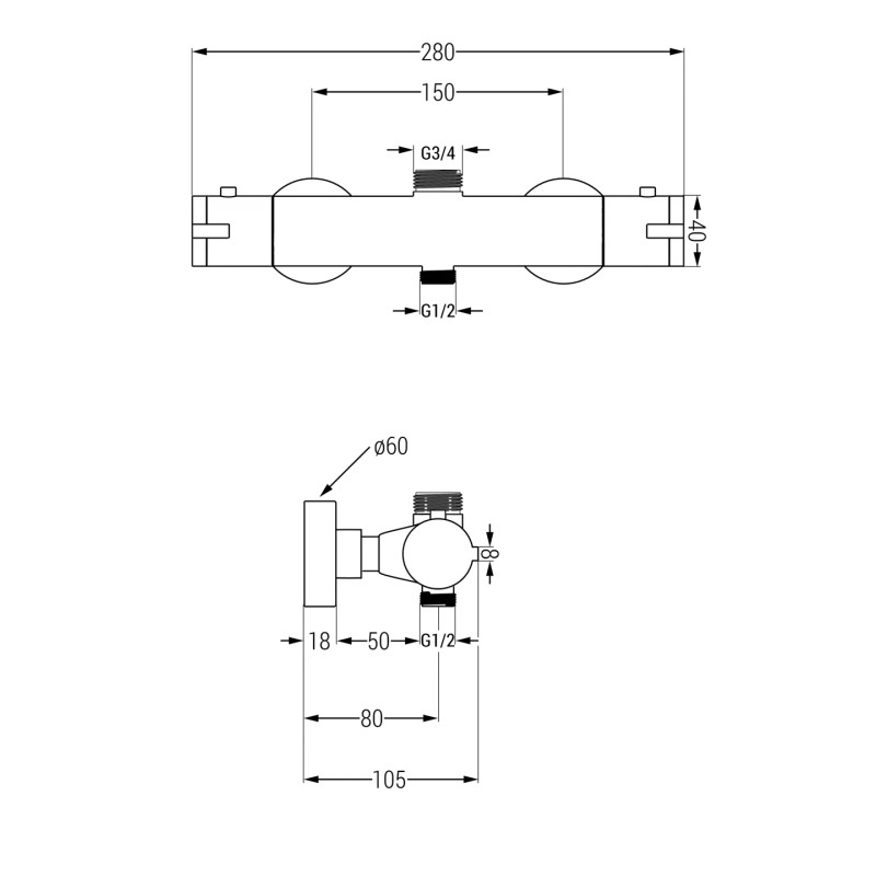 Mexen Kai baterie de duș termostatică, gri armă periat - 77150-66
