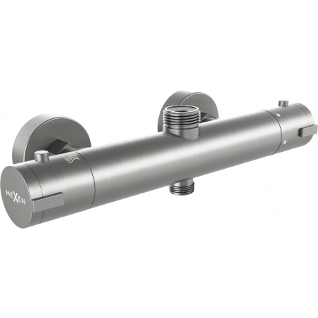 Mexen Kai baterie de duș termostatică, gri armă periat - 77150-66