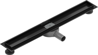 Mexen Flat 360 corp scurgere duș liniir pivotant 50 cm, Neagră - 1740050