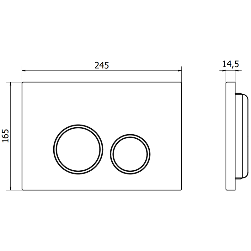 Mexen Fenix 06 öblítő gomb, piros - 600627