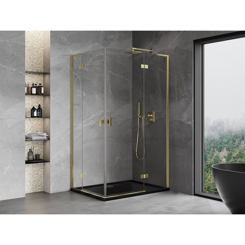 Mexen Mist-H L Duo cabină de duș basculantă dreapta 70 x 115 cm, transparent, aurie - 8A5L-070L-115P-50-00