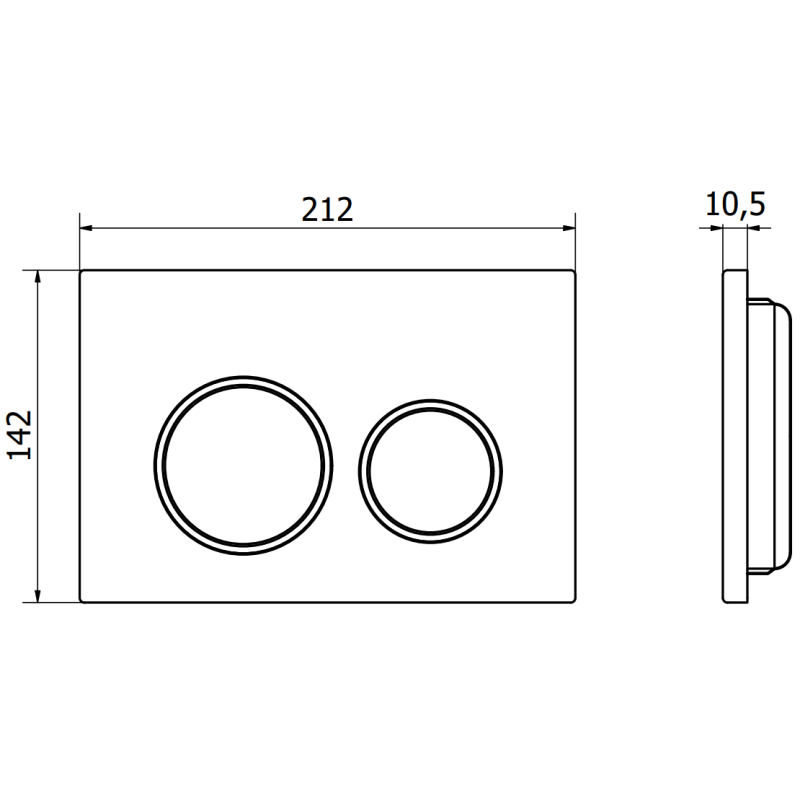 Mexen Fenix 07 XS buton de spălare, crom lucios - 600701