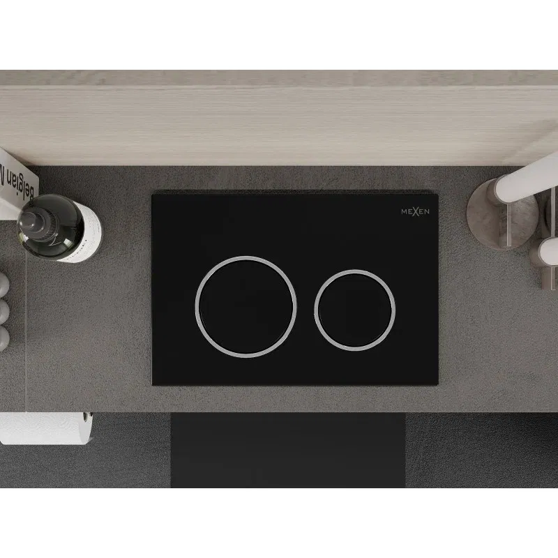 Mexen Fenix 07 XS öblítőgomb, fekete matt - 600703