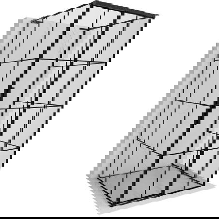 Mexen Rox-3S L 3-falú tolóajtós zuhanykabin, jobb, 100 x 100 cm, fekete ráccsal, fekete - 8C2L-100-100-70-77-3S-P
