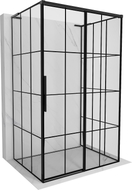 Mexen Rox-3S L cabina de duș cu 3 pereți glisante dreapta 105 x 100 cm, rețea neagră, negru - 8C2L-105-100-70-77-3S-P