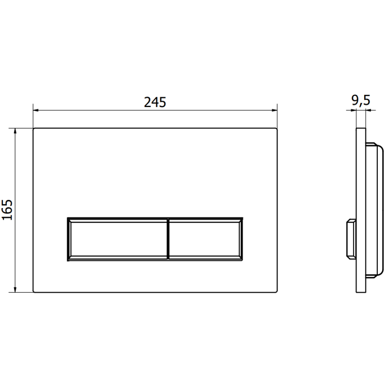 Mexen Fenix 09 öblítő gomb, fehér/fényes króm - 600992