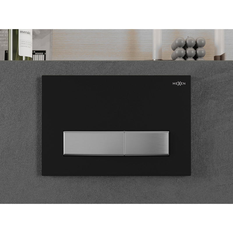 Mexen Fenix 09 buton de spălare, negru/crom mat - 600997