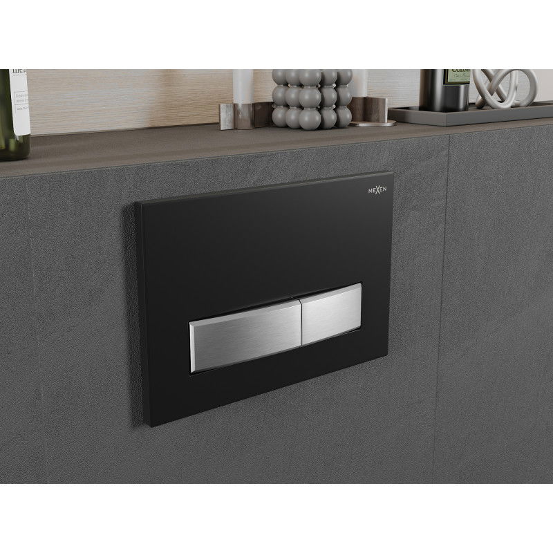 Mexen Fenix 09 buton de spălare, negru/crom mat - 600997