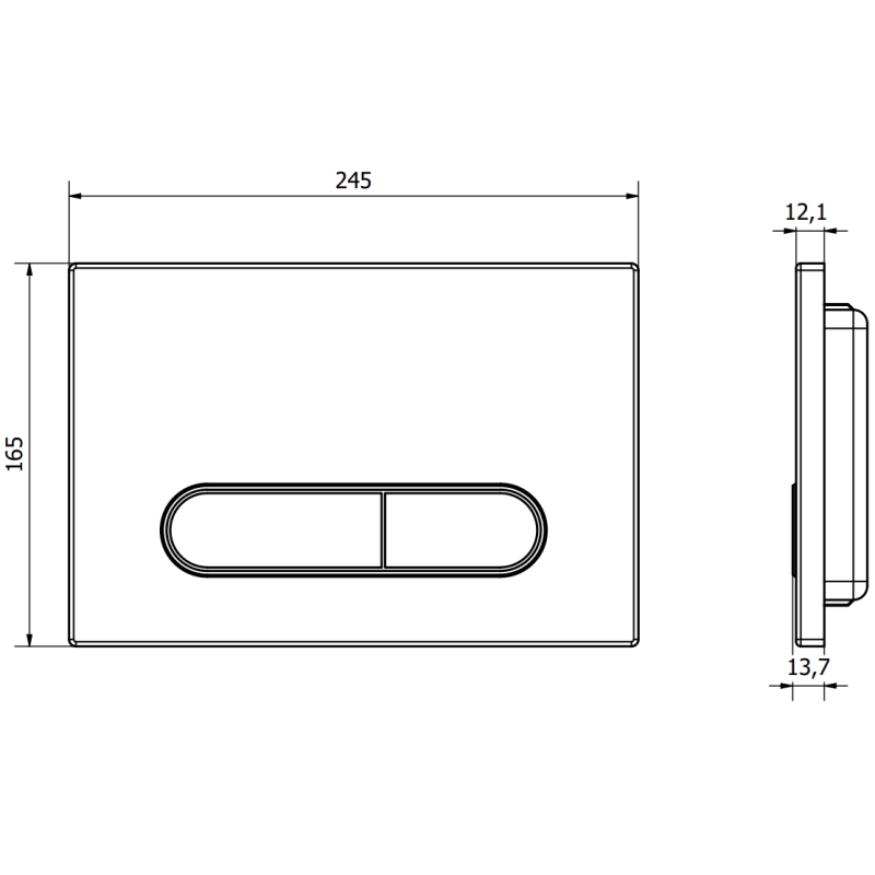 Mexen Fenix 11 buton de clătire, alb lucios - 601100