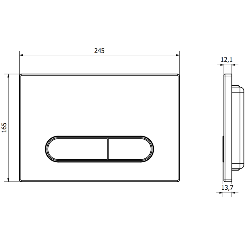 Mexen Fenix 11 öblítőgomb, fényes fehér - 601100