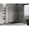 Mexen Mist-H L Duo cabină de duș batantă dreapta 70 x 115 cm, transparentă, auriu periat - 8A5L-070L-115P-55-00