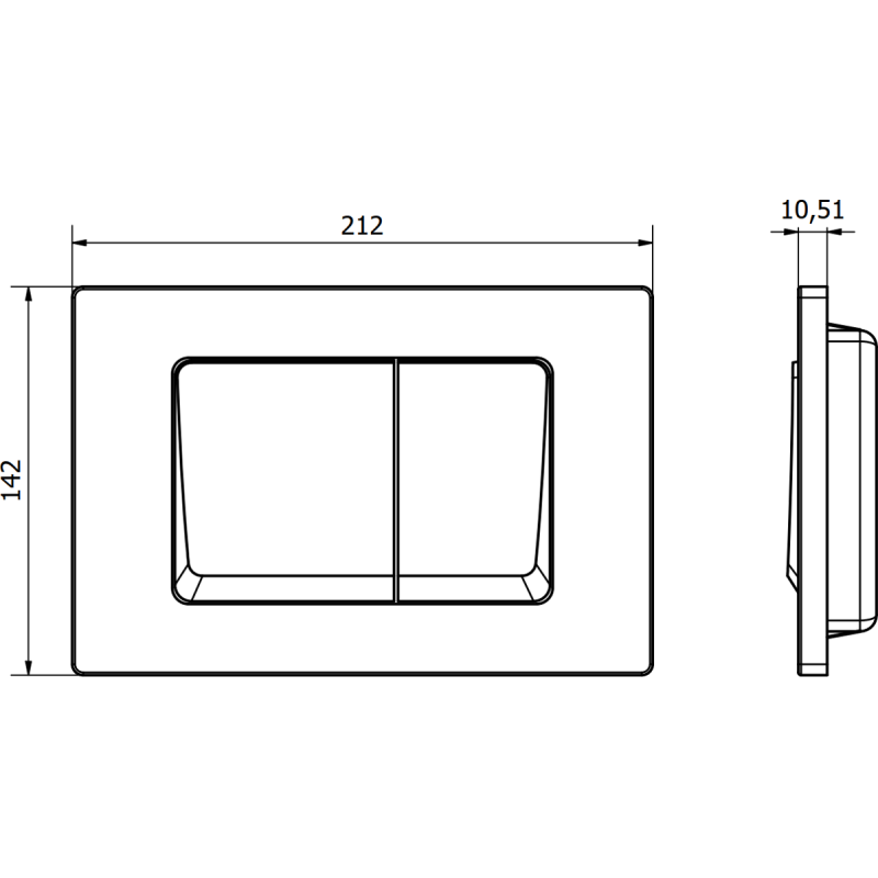 Mexen Fenix 10 XS buton de spălare, crom strălucitor - 601001
