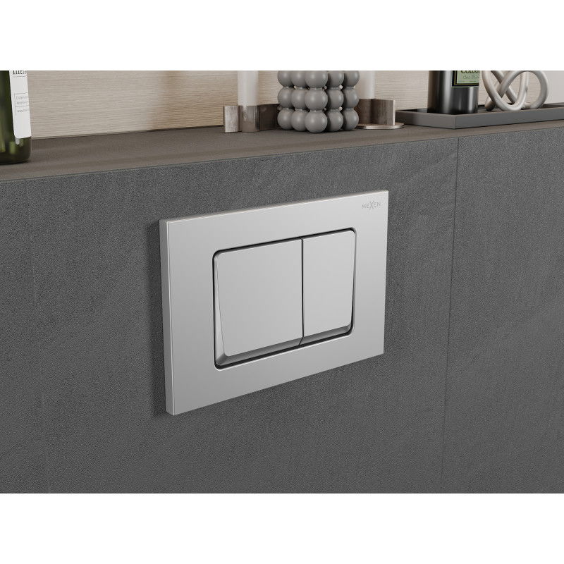 Mexen Fenix 10 XS öblítőgomb, matt króm - 601002