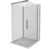 Mexen Rox-3S cabina de duș cu 3 pereți culisantă 120 x 120 cm, transparentă, aur roz - 8C2-120-120-60-00-3S