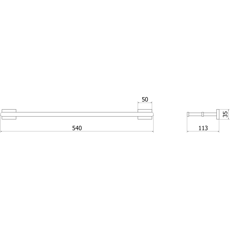 Mexen Arno cuier dublu pentru prosoape, negru - 7020725-70