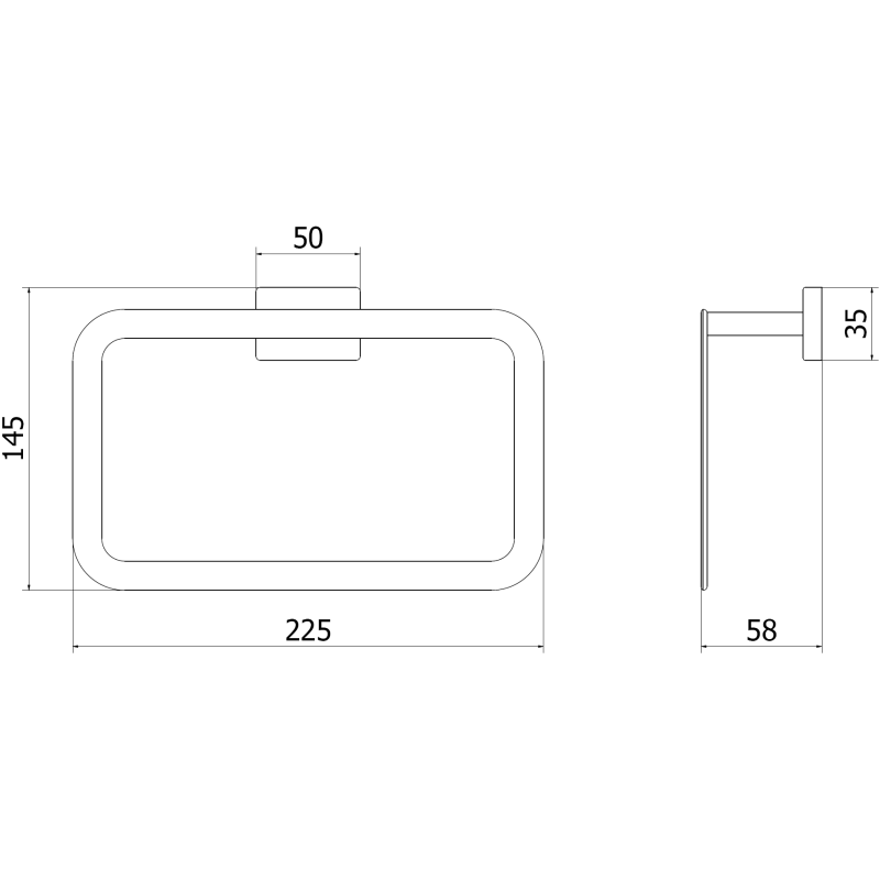 Mexen Arno cuiere pentru prosoape, auriu periat - 7020732-55