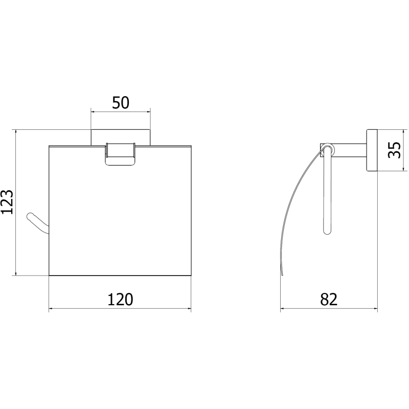 Mexen Arno suport pentru hârtie igienică, auriu - 7020733-50