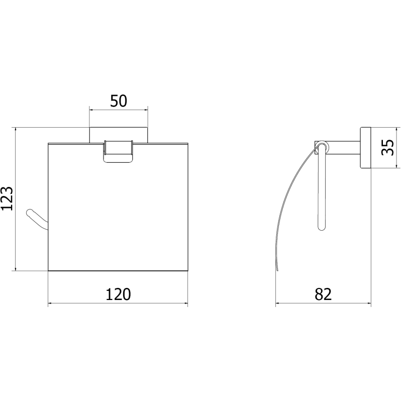 Mexen Arno suport hârtie igienică, auriu periat - 7020733-55