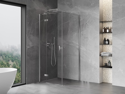 Cabină de duș Mexen Mist H T cu ușă batantă stânga 70 x 70 cm, transparent, crom - 8A5T-070-070-01-00-L