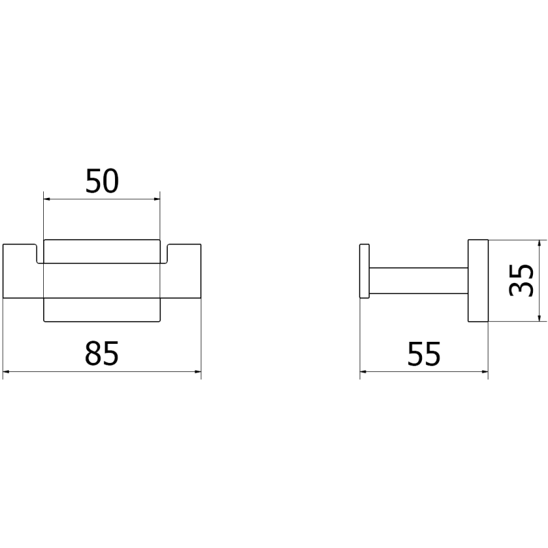 Mexen Arno cuiere duble pentru prosoape, aur roz - 7020735-60