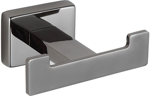 Mexen Arno dupla törölköző akasztó, fekete króm - 7020735-73