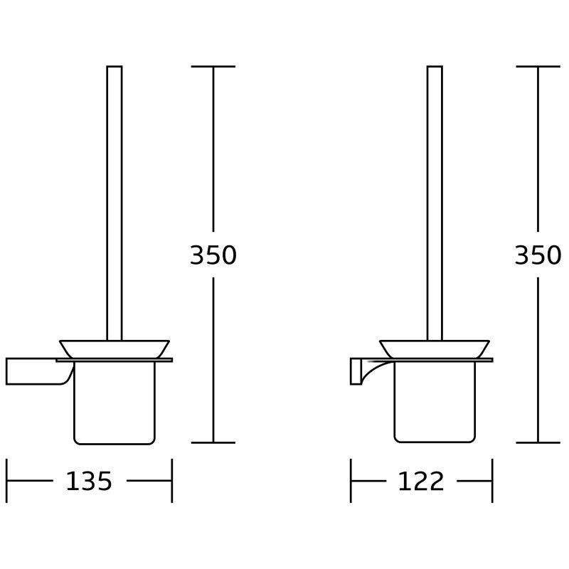 Mexen Rino WC-kefe, arany - 7027050-50