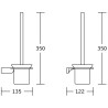 Mexen Rino arany WC-kefe - 7027050-50