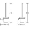 Mexen Rino WC-kefe, arany - 7027050-50