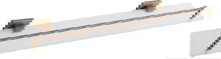 Mexen Arno raft de sticlă suspendat, cupru periat - 7020737-65