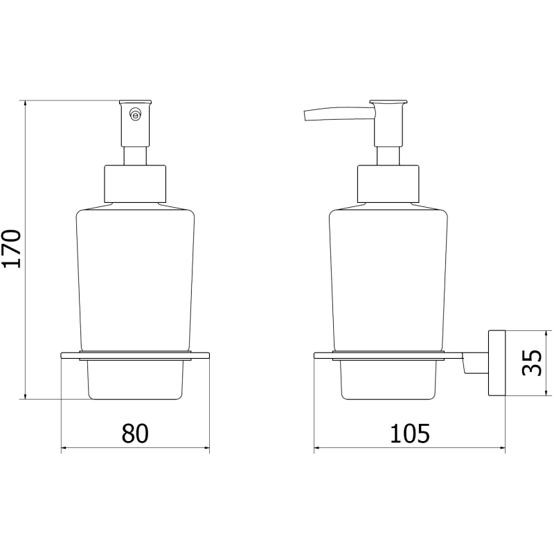 Mexen Arno dispenser de săpun, gri armat periat - 70207388-66