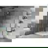 Mexen Mist H T cabină de duș cu ușă rabatabilă stânga 110 x 90 cm, transparent, crom - 8A5T-110-090-01-00-L