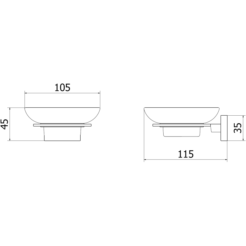 Mexen Arno suport mic, cupru periat - 7020739-65