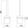 Mexen Arno fekete WC-kefe - 7020750-70