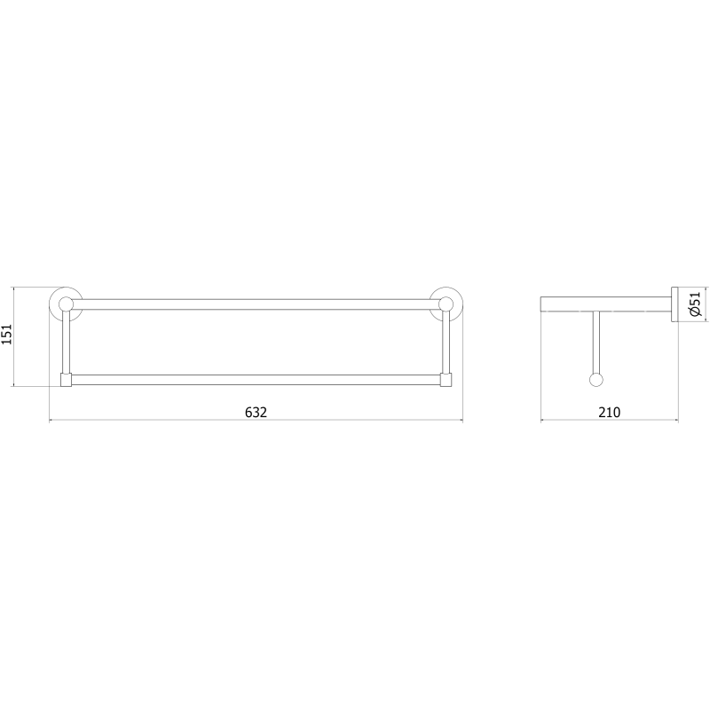 Mexen Remo raft pentru prosop, alb - 7050720-20