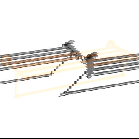 Mexen Remo törölközőtartó polc, kefélt réz - 7050720-65