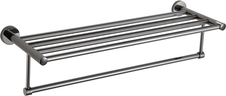 Mexen Remo raft pentru prosoape, crom negru - 7050720-73