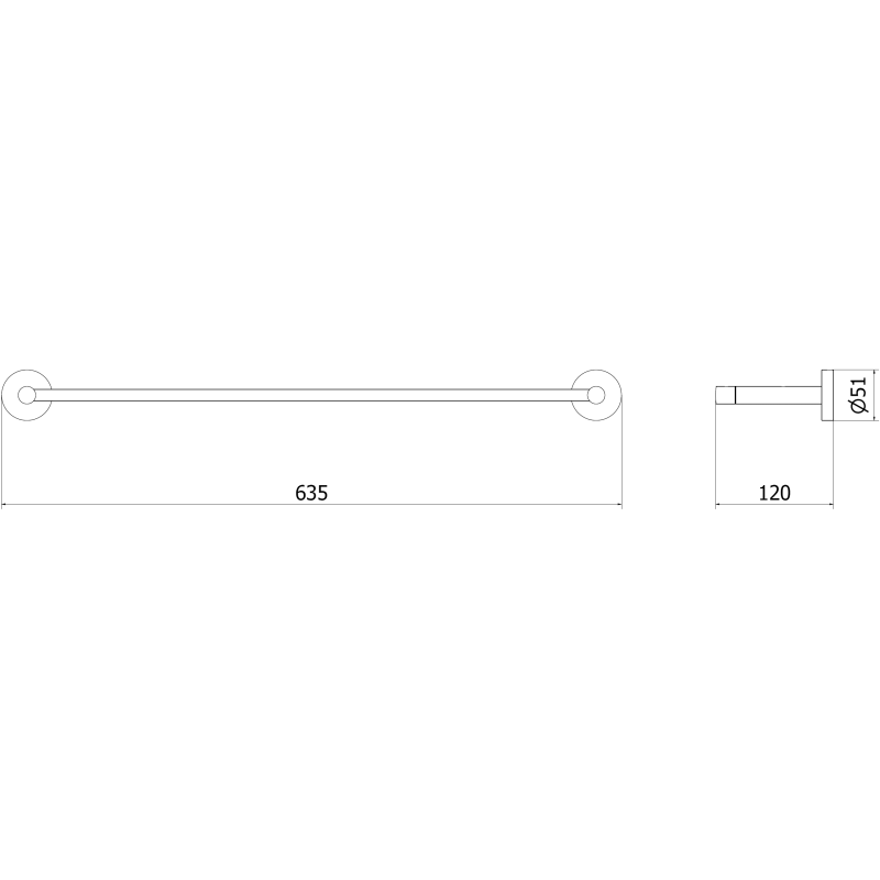 Mexen Remo cuiere dublu pentru prosoape, negru - 7050725-70
