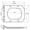 Mexen capac wc cu cădere lentă slim, duroplast, alb lucios - 39080100