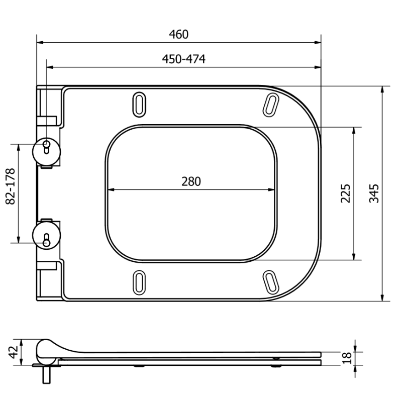 Mexen capac WC cu cădere lentă slim, duroplast, alb lucios - 39070100