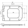 Mexen capac WC cu cădere lentă slim, duroplast, alb lucios - 39070100