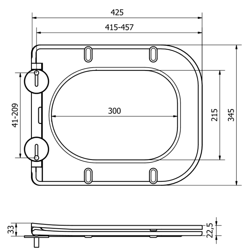 Mexen capac de toaletă cu închidere lentă, duroplast, Albă - 39060100