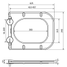 Mexen capac slim cu închidere lentă, duroplast, alb lucios - 39060100