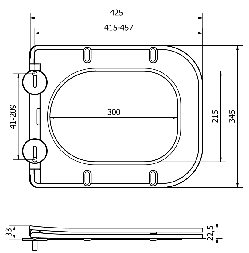 Mexen capac de toaletă cu închidere lentă, duroplast, Albă - 39060100